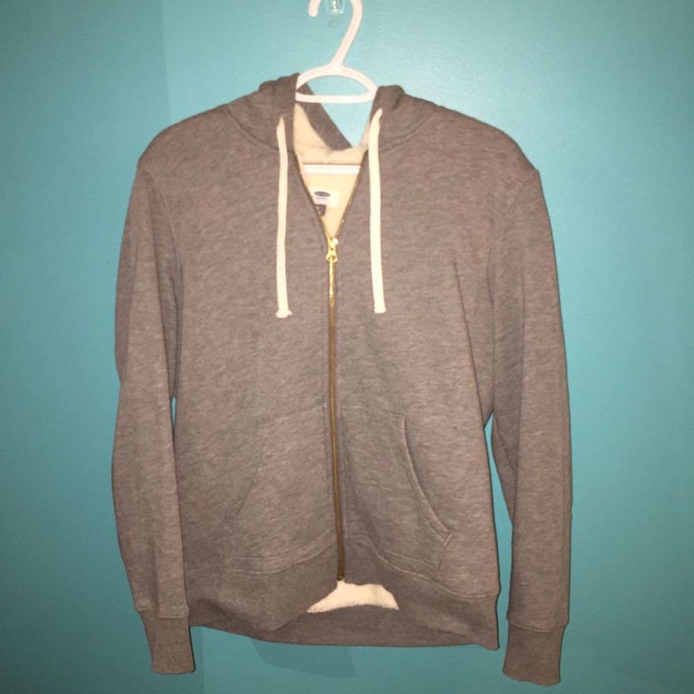 Grey old navy zip up